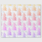 Papier Cadeau Élégant Motif holographique en marbre de Noël (Plat)