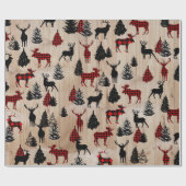 Papier Cadeau Élégant motif moderne de plomberjack d'orignal pla (Plat)