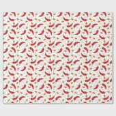 Papier Cadeau Élégant Motif Red Chile (Plat)