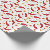 Papier Cadeau Élégant Motif Red Chile (Coin)