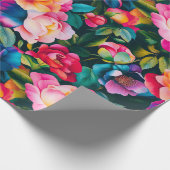 Papier Cadeau Élégant motif rose (Coin)