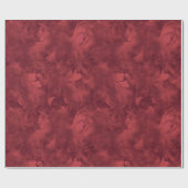 Papier Cadeau Élégant Motif rouge Abstrait en plumes (Plat)