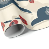 Papier Cadeau Élégant Motif sans couture en fleur de cerisier (2 (Coin rond)