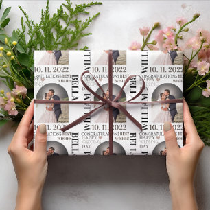 Papier Cadeau Elegant Newlyweds Mr & Mrs Mariage