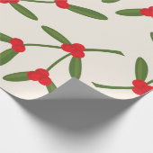 Papier Cadeau Élégant Noël Berries d'hiver (Coin)