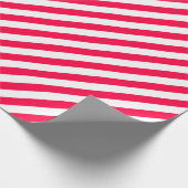 Papier Cadeau Élégant Noël classique Rouge blanc rayures tendanc (Coin)