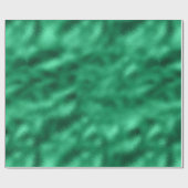 Papier Cadeau Élégant Noël de Fêtes Métalliques Vertes (Plat)