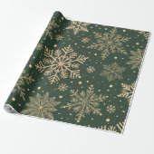 Papier Cadeau Élégant Noël de flocon de neige (Déroulé)