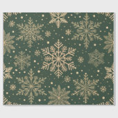 Papier Cadeau Élégant Noël de flocon de neige (Plat)