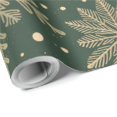 Papier Cadeau Élégant Noël de flocon de neige (Coin rond)
