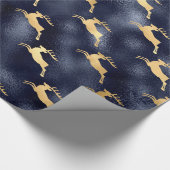 Papier Cadeau Élégant Noël des rennes d'or (Coin)