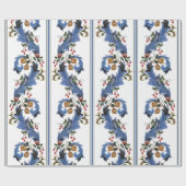 Papier Cadeau Élégant Noël Holiday William Morris Inspiré (Plat)