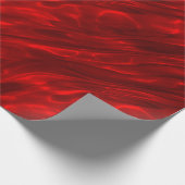 Papier Cadeau Élégant Noël Rouge Faux Satin (Coin)