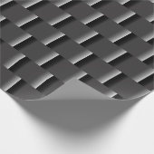 Papier Cadeau Elégant Noir à gris ombre grand Abstrait (Coin)