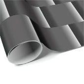 Papier Cadeau Elégant Noir à gris ombre grand Abstrait (Coin rond)