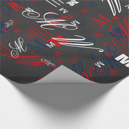 Papier Cadeau Élégant Noir Carbon Fiber Style Arrière - plan d'i (Coin)