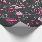 Papier Cadeau Élégant Noir Carbon Fiber Style Arrière - plan d'i (Coin)