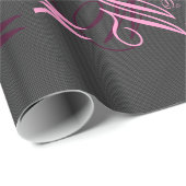 Papier Cadeau Élégant Noir Carbon Fiber Style Arrière - plan d'i (Coin rond)