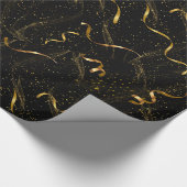 Papier Cadeau Élégant noir et or (Coin)