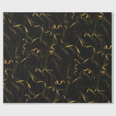 Papier Cadeau Élégant noir et or (Plat)