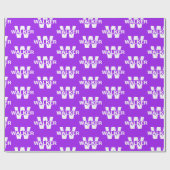 Papier Cadeau Élégant Nom Personnalisé Du Monogramme - Cadeau Vi (Plat)