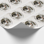 Papier Cadeau Élégant Notre premier Sticker photo mariage de Noë (Coin)