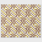 Papier Cadeau Elégant or africain et violet Kente (Plat)