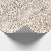 Papier Cadeau Elégant or blanc Chic Damask (Coin)