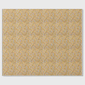 Papier Cadeau Elégant or et Argent Scroll Damask (Plat)