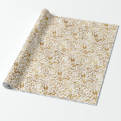 Papier Cadeau Élégant Or et Blanc (Déroulé)