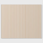 Papier Cadeau Elégant or et blanc mince bandes (Plat)