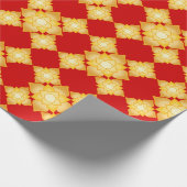 Papier Cadeau Elégant or Floral géométrique Motif sans couture (Coin)