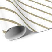 Papier Cadeau Elégant Or Strié Glamour Design brillant (Coin rond)