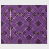 Papier Cadeau élégant or violet rayures vacances Wrapper Papier (Plat)