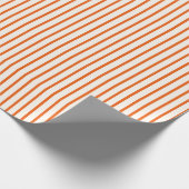 Papier Cadeau Élégant Orange rayé Minces bandes Moderne (Coin)
