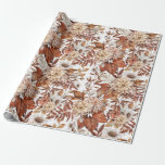 Papier Cadeau Élégant papier d'emballage floral automne<br><div class="desc">Élégant papier d'emballage floral automne. Idéal pour emballer des cadeaux,  et décorer pour un baby shower ou un mariage d'automne</div>