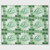 Papier Cadeau Élégant papier d'enveloppement du 55e anniversaire (Plat)