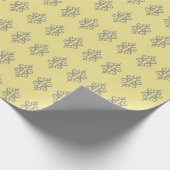 Papier Cadeau Élégant papier d'enveloppement gris-jaune (Coin)