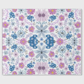 Papier Cadeau Elégant Pastel Aquarelle Blossom Textil Style (Plat)