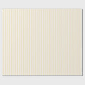Papier Cadeau Elégant Pastel Jaune et Blanc Minces bandes (Plat)