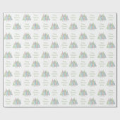 Papier Cadeau Élégant Pastel Noël Arbre Nom Noël (Plat)