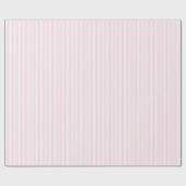 Papier Cadeau Élégant Pastel rose et blanc mince bandes (Plat)