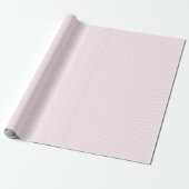 Papier Cadeau Élégant Pastel rose et blanc mince bandes (Déroulé)