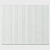 Papier Cadeau Elégant Pastel Vert et Blanc Grandes Bandes Basses (Plat)