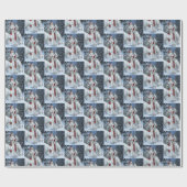 Papier Cadeau Élégant Père Noël et ours polaires Noël (Plat)