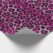 Papier Cadeau Elegant Pink and Black Leopard Print (Coin)