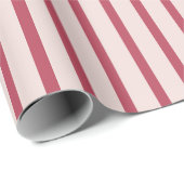 Papier Cadeau Elegant Pink and Maroon Diagonal Stripes Modern (Coin rond)