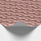 Papier Cadeau Elegant Pink Gold Abstract Marble Design (Coin)