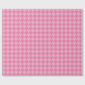 Papier Cadeau Elegant Pink Houndstooth Pattern (Plat)