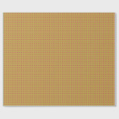 Papier Cadeau Elégant point Gold et Red Polka (Plat)